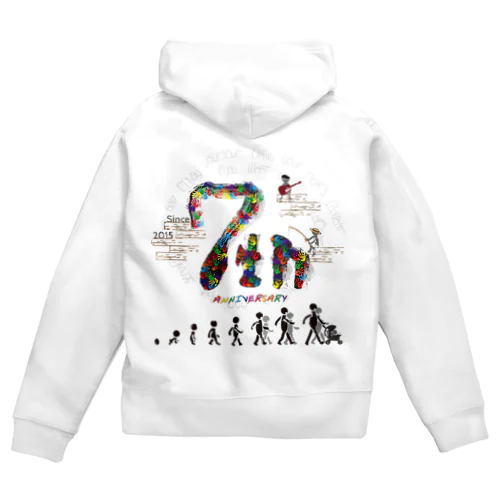 SEVEN'S ROOM7周年グッズ Zip Hoodie