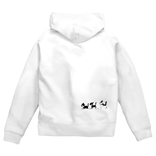 にゃんことりぷる　おさんぽ Zip Hoodie