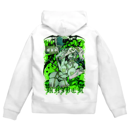 てんごく　グリーン Zip Hoodie