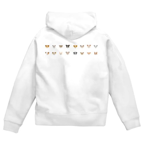 (背面) Jack Russell Terrier Zip Hoodie