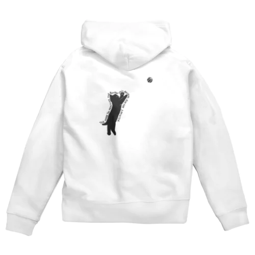 バスケットボール選手(黒ねこ) 2 Zip Hoodie