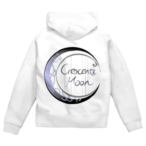 CrescentMoonマーク Zip Hoodie