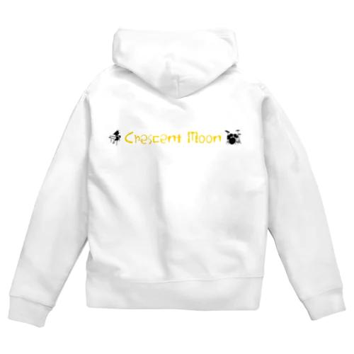 CrescentMoonピアノドラム Zip Hoodie