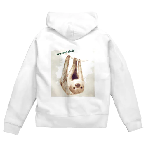 two-toed sloth Zip Hoodie