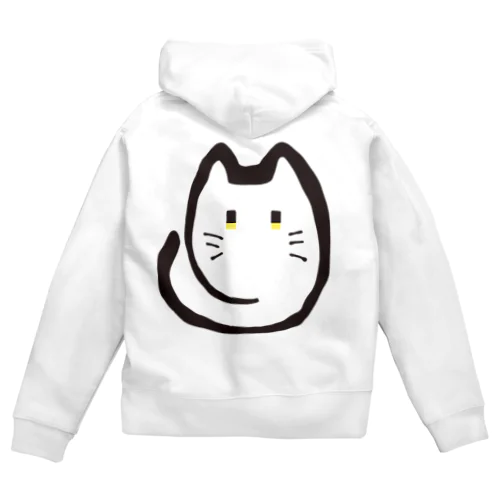 ゆる線三色にゃんこと黒にゃんこ Zip Hoodie