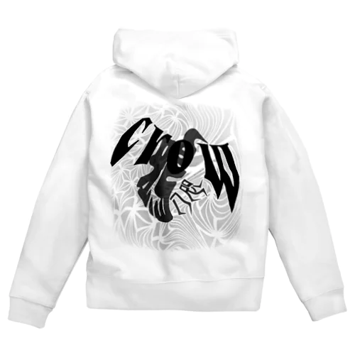 八咫烏とCROW Zip Hoodie