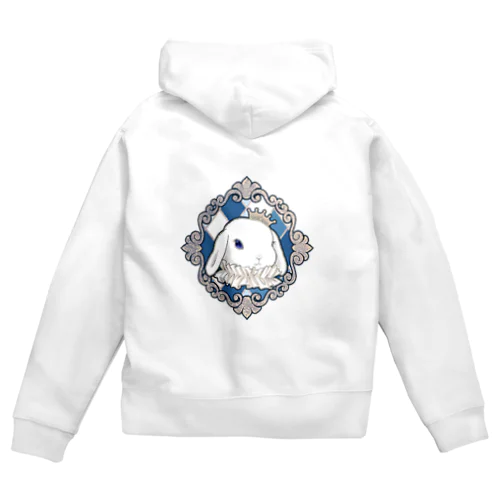 うさinワンダーランド（白の女王） Zip Hoodie