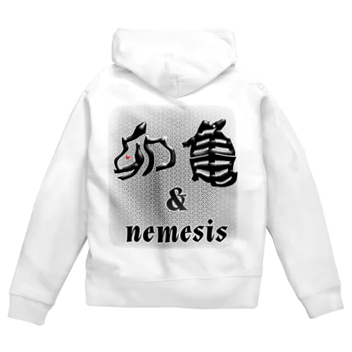 油断大敵　うさぎと亀 Zip Hoodie