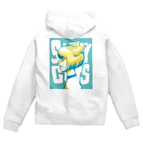 Stray Cats Girl Zip Hoodie