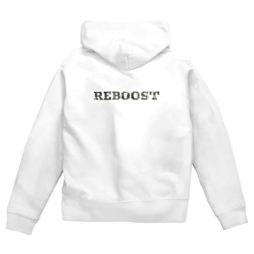 アウトドアな迷彩ロゴ【 REBOOST 】 Zip Hoodie