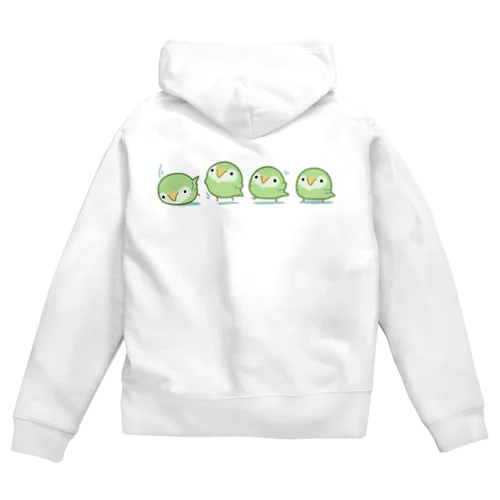 空も飛べるはずと頑張るカカポ Zip Hoodie