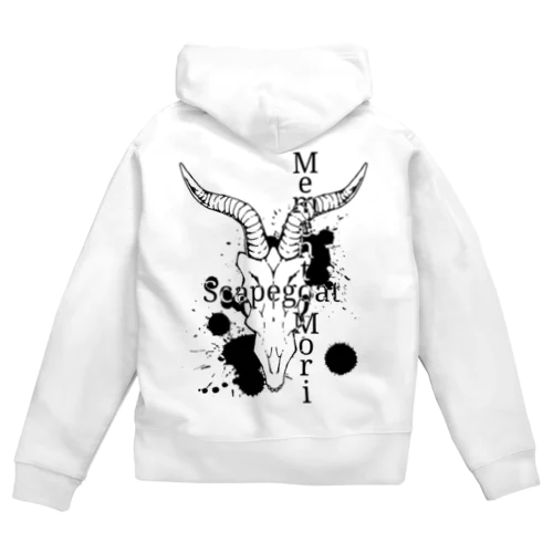 Scapegoat-Memento Mori(淡色向け) Zip Hoodie