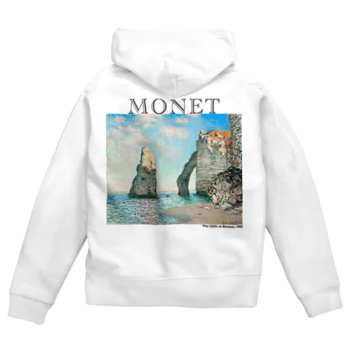 モネ　エトルタの断崖  Claude Monet Zip Hoodie