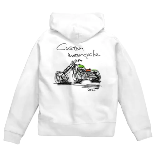 カスタムモーターサイクル Zip Hoodie