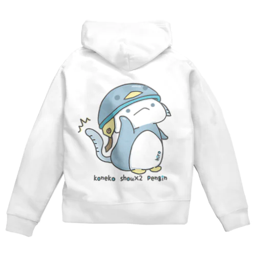 ロゴ「じたくけいびいん/ぺんぎんver」 Zip Hoodie