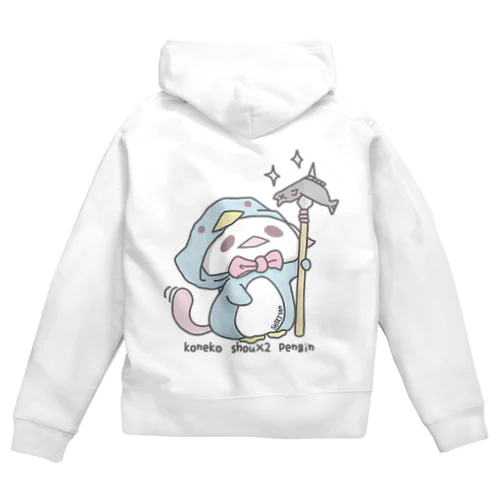 ロゴ「とってきぃたあああ/ぺんぎんver」 Zip Hoodie