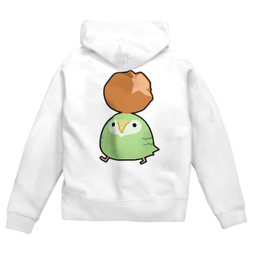 サーターアンダギーをゲットしてご満悦のカカポ Zip Hoodie