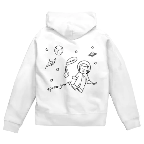 宇宙と猫 Zip Hoodie