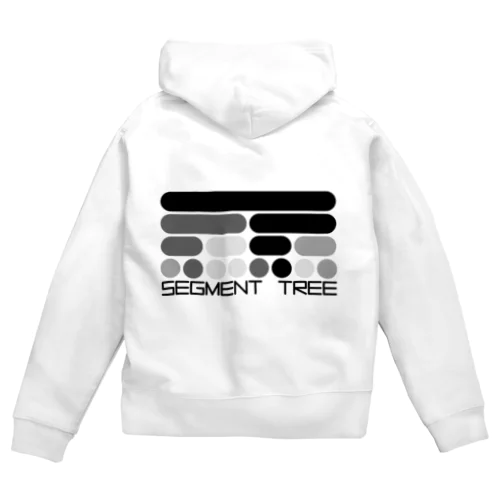 SEGMENT TREE 黒 ジップパーカー