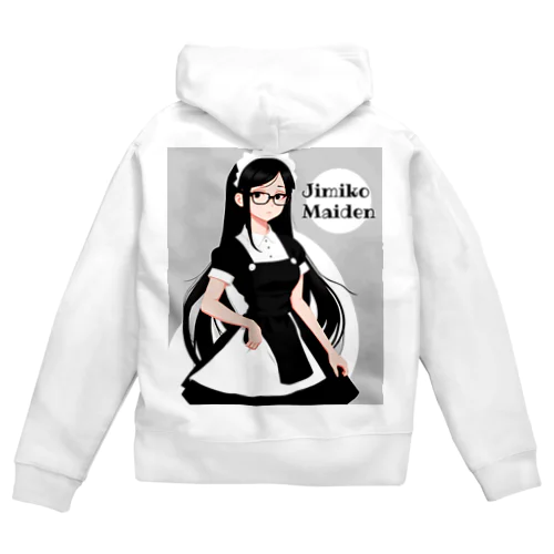  【Jimiko Maiden】困り顔メイド Zip Hoodie