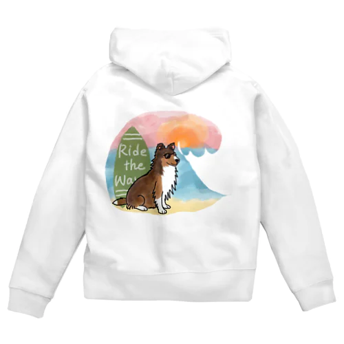 サーファーシェルティ璃桜くん Zip Hoodie