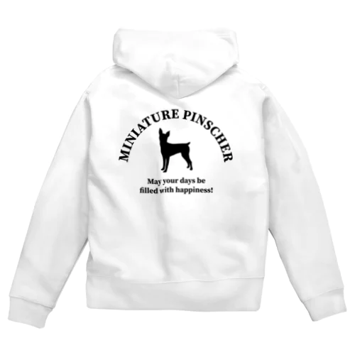 ミニチュアピンシャー　happiness!　【One:Happiness】 Zip Hoodie