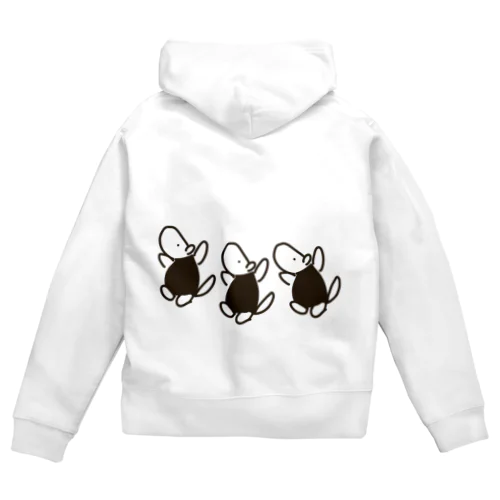 【バックプリント】ありがとうミナミコアリクイ Zip Hoodie