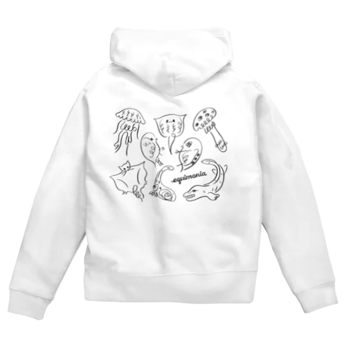 ゆる いきもにあ Zip Hoodie