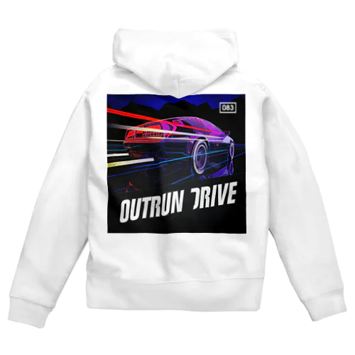 OUTRUN DRIVE Zip Hoodie