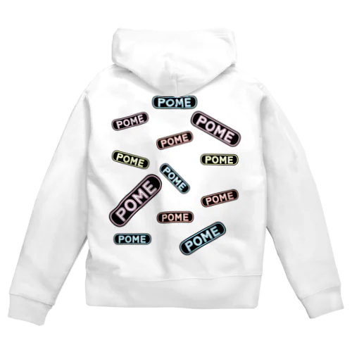 バックプリント POME ポメラニアンのポメ  Zip Hoodie