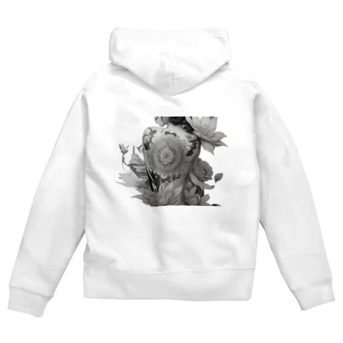 花の入墨 Zip Hoodie