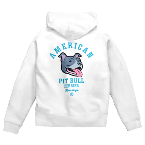 Love❤️Dogs（アメリカンピットブルテリア・青鼻） Zip Hoodie