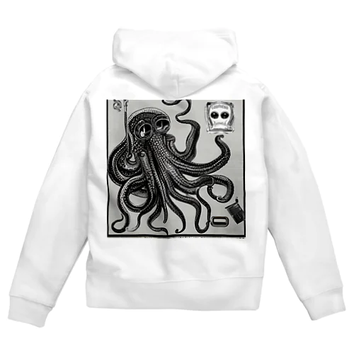 クレイジーオクトパス Zip Hoodie