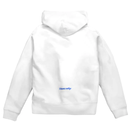 BLUE LOGO Zip Hoodie