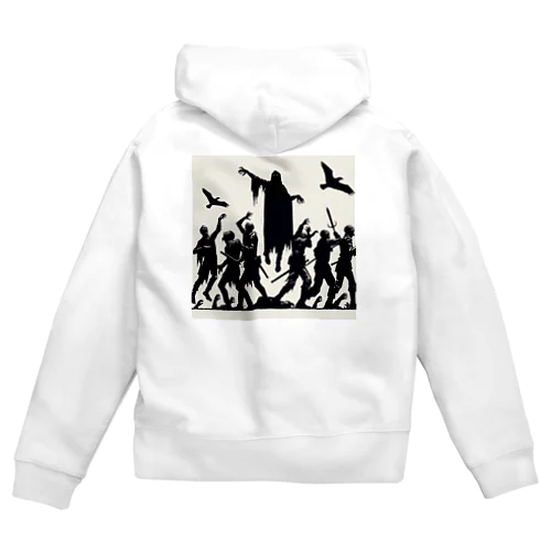 ネクロマンサーとゾンビ Zip Hoodie