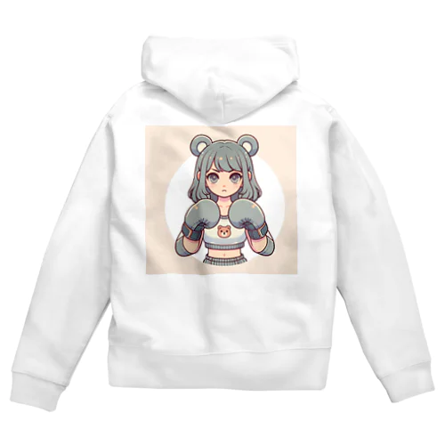 戦うクマ子 Zip Hoodie