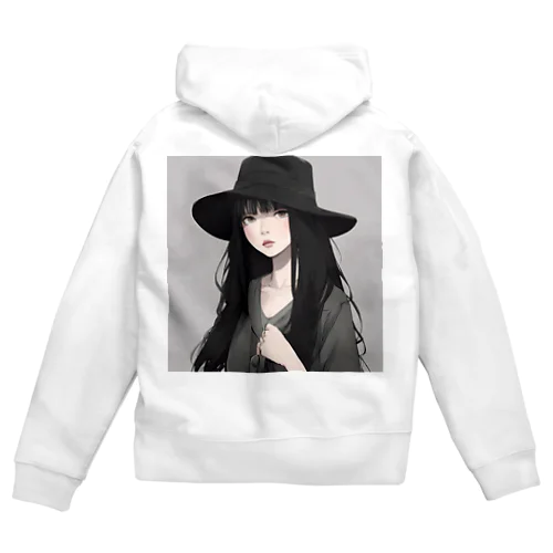 バックプリント  Zip Hoodie