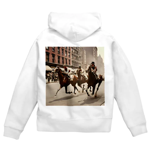 classic horse Zip Hoodie