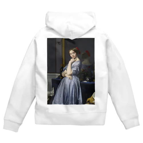 ドーソンヴィル伯爵夫人の肖像 / Portrait of Comtesse d'Haussonville Zip Hoodie