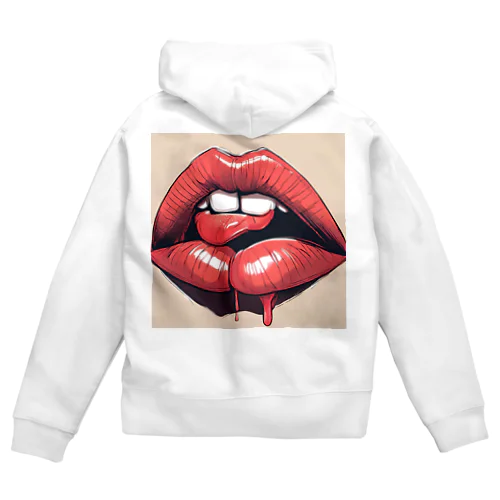 lips Zip Hoodie