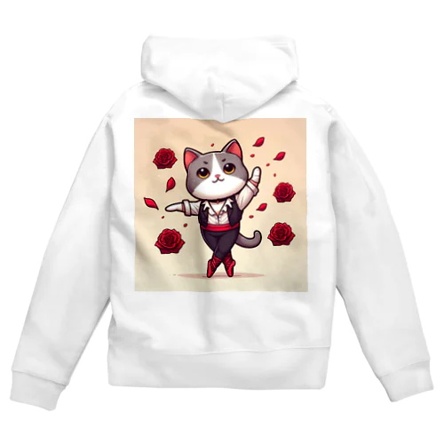 ねこねこバジル Zip Hoodie