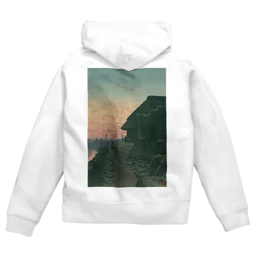 森ケ崎の夕日 / Sunset at Morigasaki Zip Hoodie