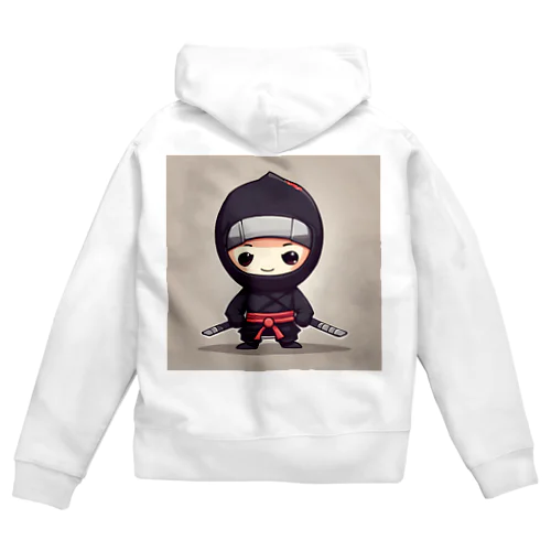 かわいい忍者のイラストグッズ Zip Hoodie