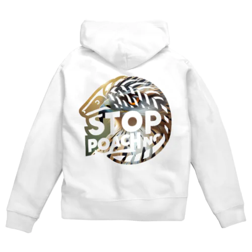 STOP POACHNG（クマタカ） Zip Hoodie