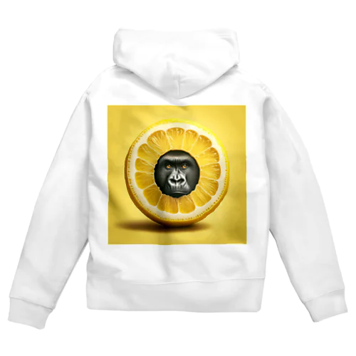 The Mighty Gorilla Lemon  Zip Hoodie