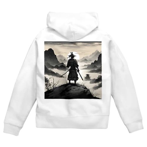 戦に敗れた武士が佇む風景画4 Zip Hoodie