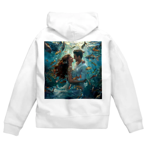 人魚姫と王子の微笑み アメジスト 2846 Zip Hoodie