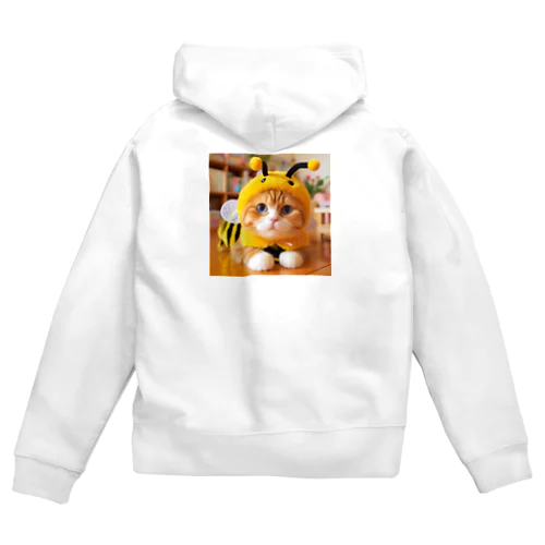 ミツバチ🐝のコスプレをした🐱にゃんこ🐾 Zip Hoodie