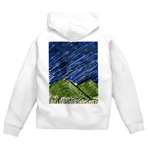 山と夜空 Zip Hoodie