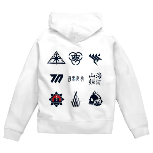 学校ロゴ Zip Hoodie